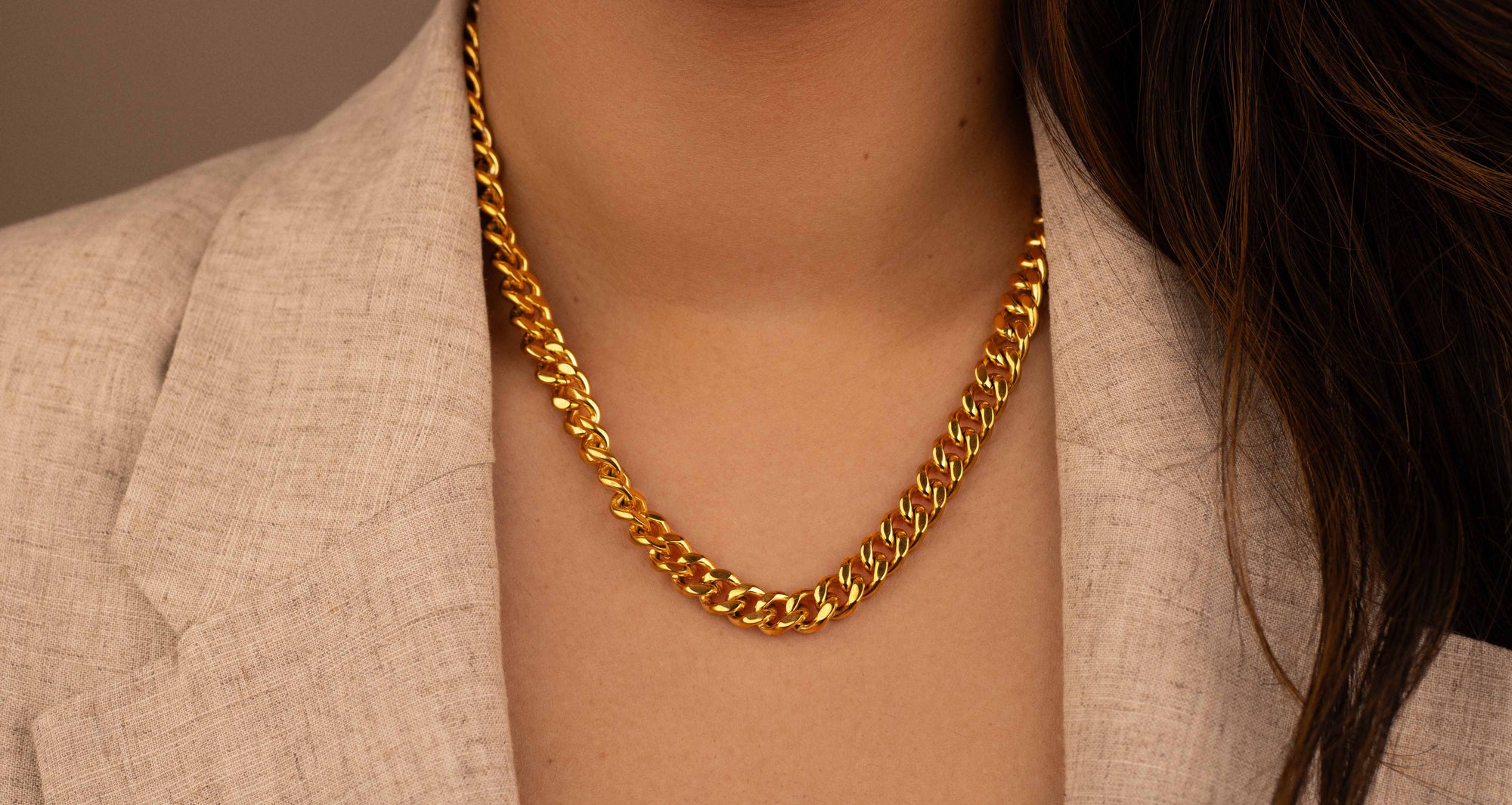 Siri┃Statement Cuban Chain Necklace - Bee & Berry