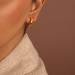 Nala  │ Double hoop gold earrings - Bee & Berry