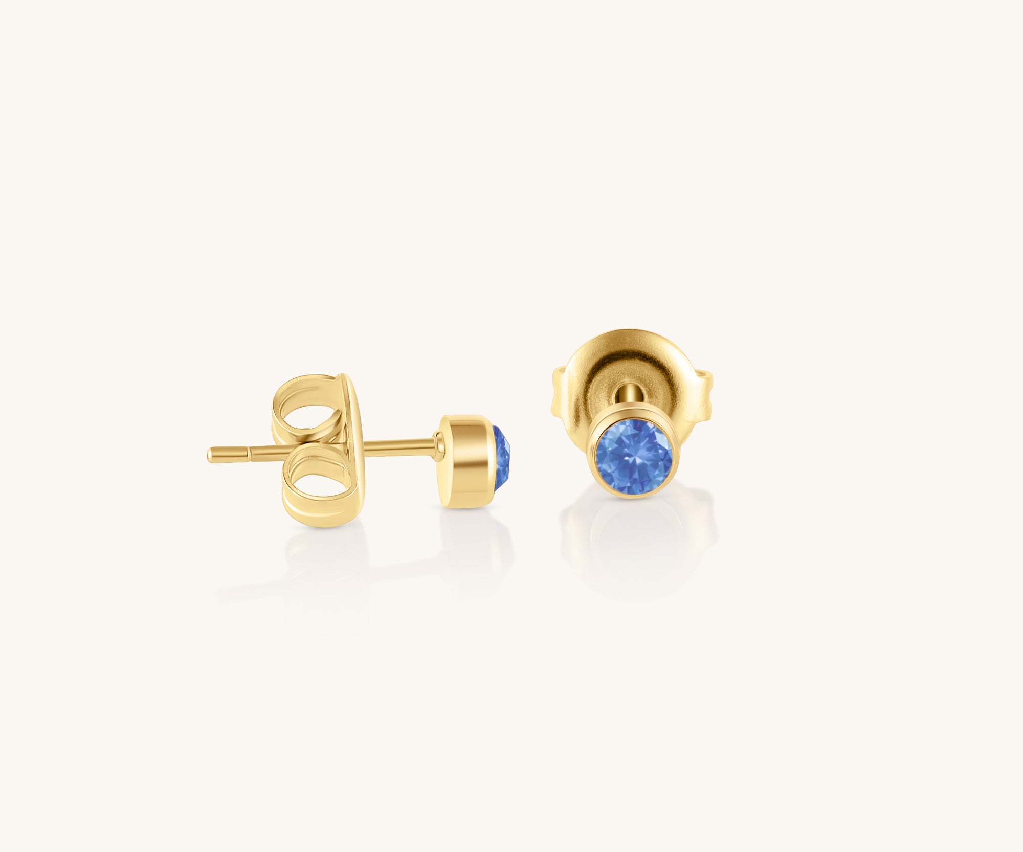 Zoey │Dainty Birthstone Stud Earrings - Bee & Berry